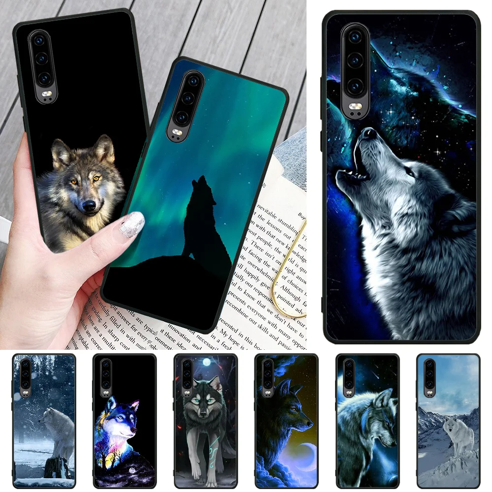 Мягкий силиконовый чехол для Huawei P8 Lite 2017 телефона BaweiTE Animal white snow wolf P9 P10 20Pro Pro P30lite P