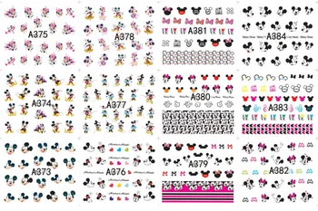 

12 sheets water decal nail art decorations nail sticker tattoo full Cover beauty cartoon mouse Decals manicure supplies / 200pcs
