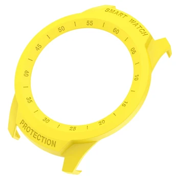 

For Ticwatch Pro Case Protective Anti-Scratch Bumper Cover For Ticwatch Pro Smart Watch Ultra-Light (Yellow)