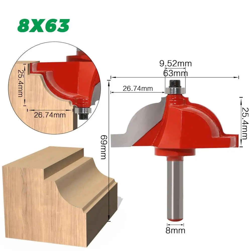 1 шт. 8 мм хвостовик древесины маршрутизатор бит прямой Концевая фреза триммер очистка заподлицо отделка угловая круглая бухта коробка биты инструменты фреза