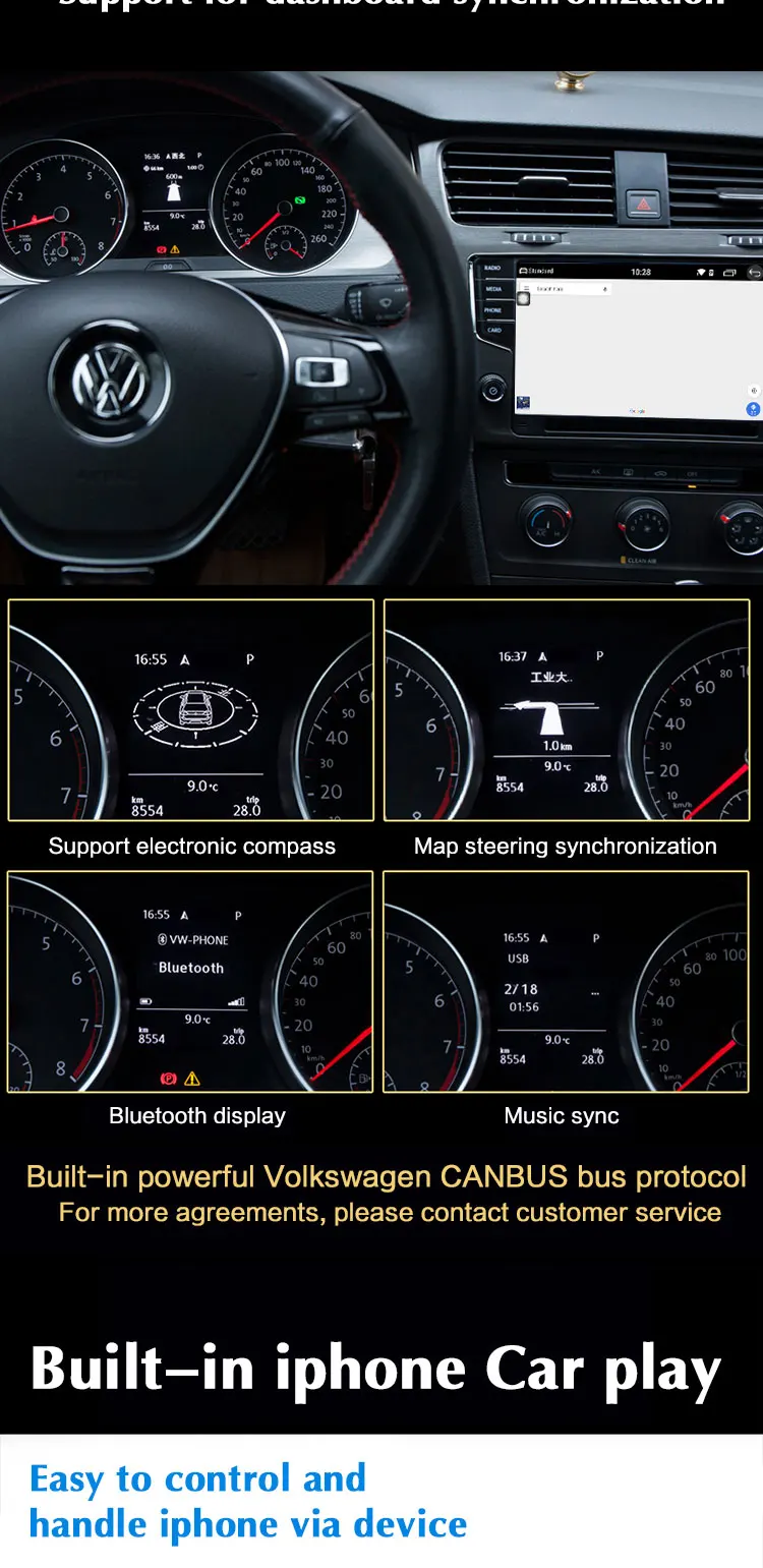 Perfect Car radio navigation car multimedia video android 8.1 car dvd for  PASSAT B6 B7 CC 2007-2016 8" 8 core 2G/32G Car Radio GPS 10