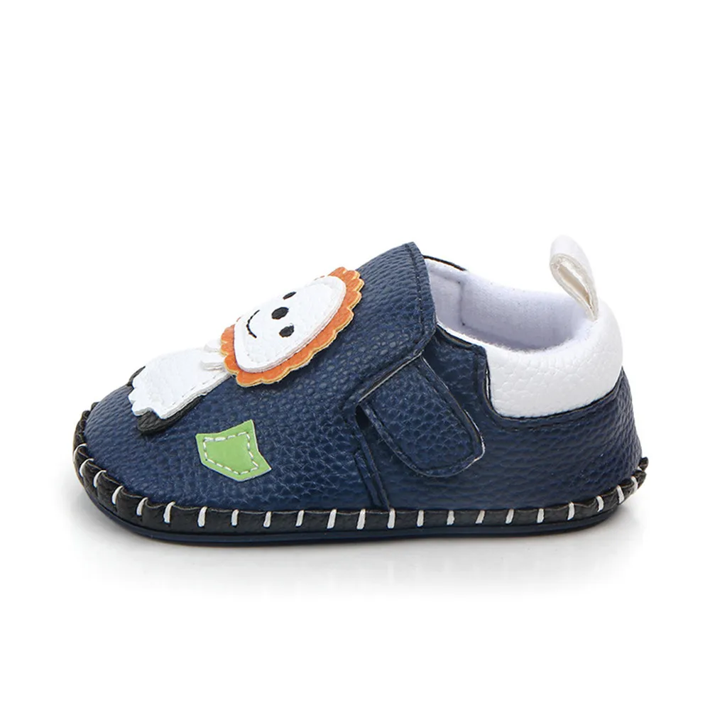 Fashionable Newborn Toddler Infant Baby Girls Hand-sewed Cartoon Butterfly Lion Antislip Crib Prewalker Shoes First Walker