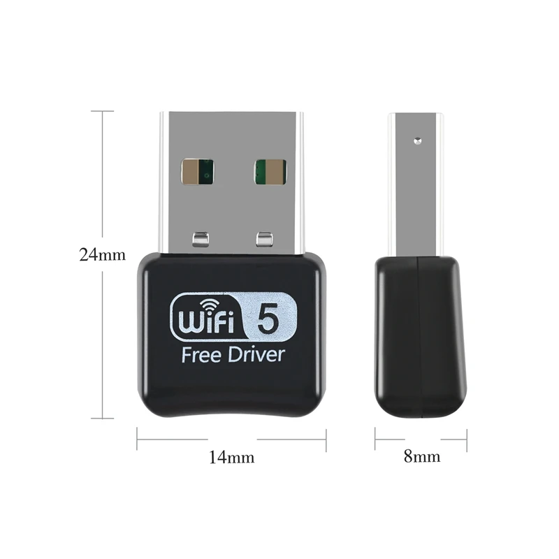 USB WiFi адаптер, 600 Мбит/с двухдиапазонный 2,4 г/5,8 Г беспроводной адаптер, мини беспроводная сетевая карта WiFi ключ для ноутбука/рабочего стола/ПК, S