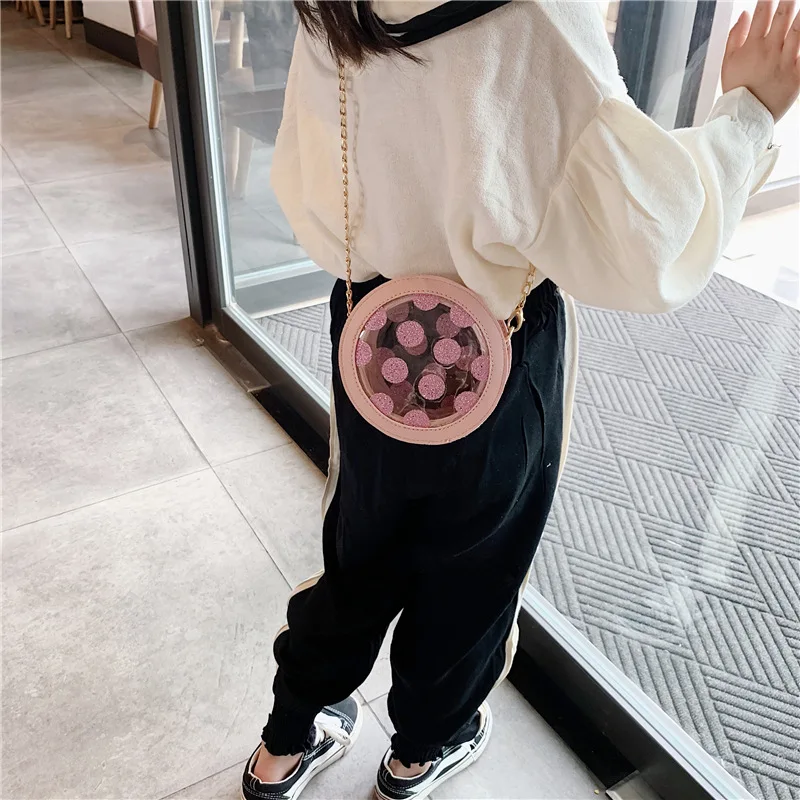 KID'S Messenger Bag Korean-style Trend Transparent Accessories Bag Fashion Casual Adorable Baby Versatile Chain Shoulder Ba
