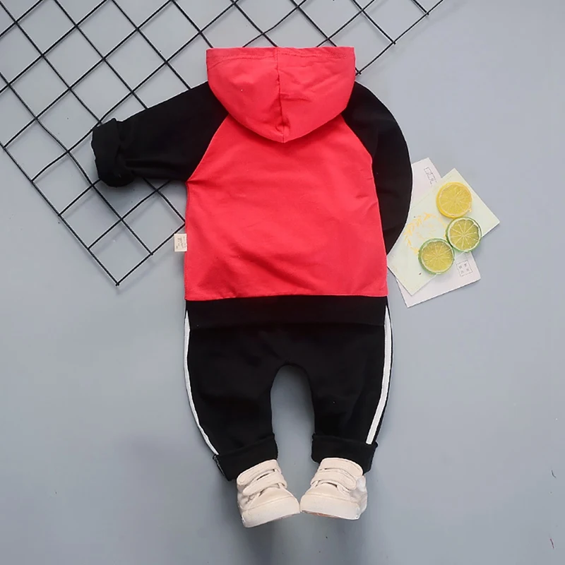 Autumn Children Suits Boys Girls Long Sleeve Bee Pattern Hoodie Sweatshirt Tops+Pants Trouser Costume Set 3Colors
