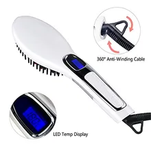 Светодиодный выпрямитель для волос с дисплеем, быстрый нагрев, расческа и электрическая расческа для укладки волос, ионная борода, выпрямитель для волос, щетка, инструмент