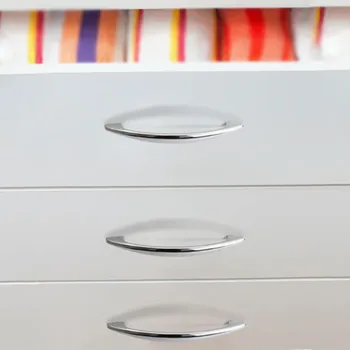 KKFING Modern Simple Chrome Cabinet Door Handles Drawer Knobs Kitchen Cupboard Wardrobe Door Pulls Fashion Furniture Hardware