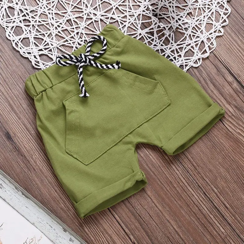 Summer Toddler Boys Short Pants Trousers Kids Knee Length Casual Kids Cotton Solid Color Shorts Boys Shorts