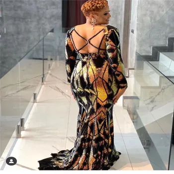 

2020 African Net Lace Fabric, High Quality Elegant gold Sequins Nigerian Wedding Lace Fabrics 5Yards Sequins French Tulle lace