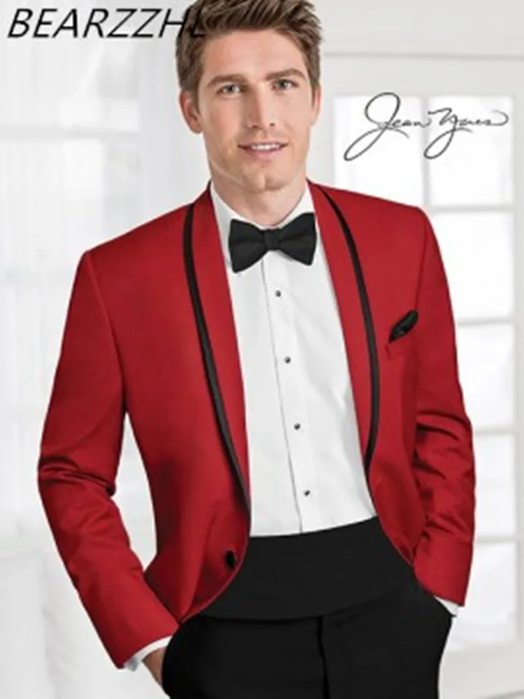 Wedding Tuxedos For Groom Wear Red Classic Suits Men 2021 Custom Made | Мужская - Цена: 