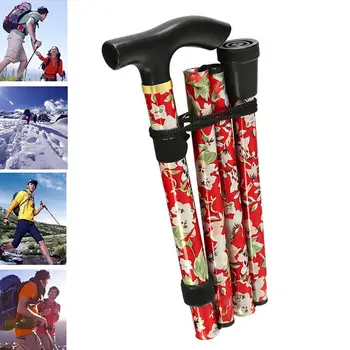 

Cane Walking Stick Hiking Trip Travel Elderly Retractable Trekking Pole Outdoor Sport Mountaineering Holiday Necessities Camp