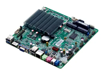 شراءمع MSATA ، لوحة أم صغيرة PCIE رقيقة للغاية DC12v بدون مروحة خليج درب J1800 اللوحة الرئيسية بدون مروحة