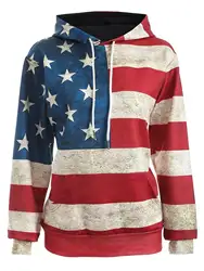 Женское платье хит продаж EBay Горячая Распродажа Американский национальный флаг 3D цифровая печать Толстовка пальто женское платье