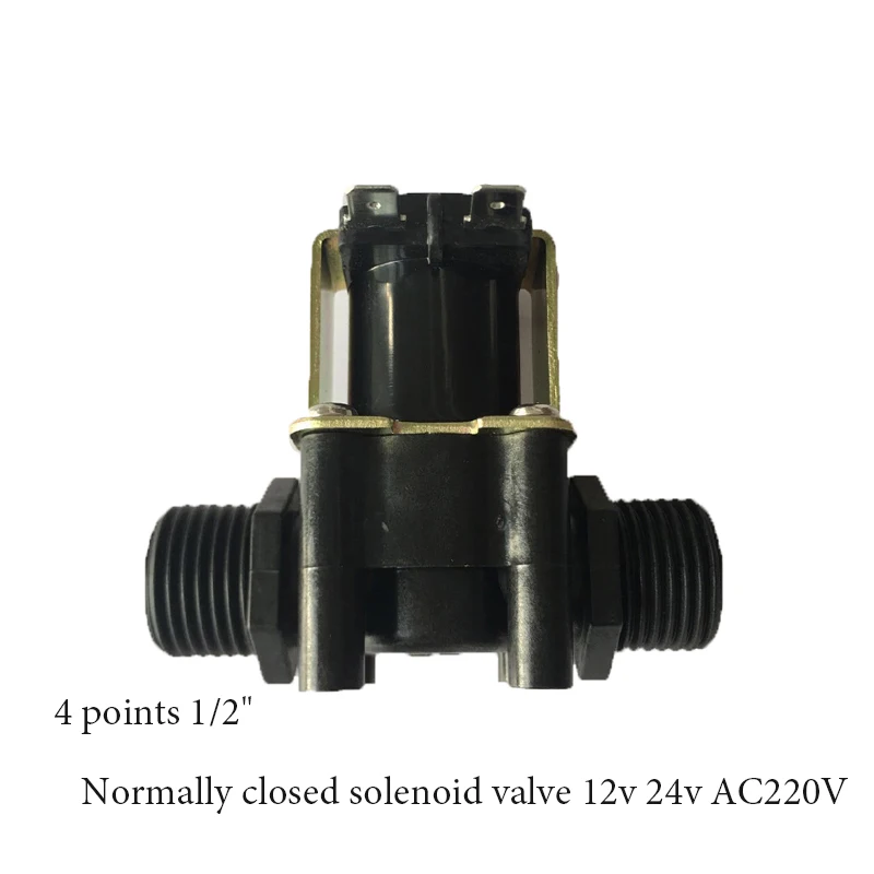 

4 points 1/2"  water inlet solenoid valve plastic solenoid valve normally closed solenoid valve 12v 24v AC220V