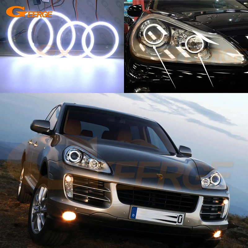 Для Porsche Cayenne 957 2007 2008 2009 отлично ультра яркий COB комплект светодиодов «глаза ангела»