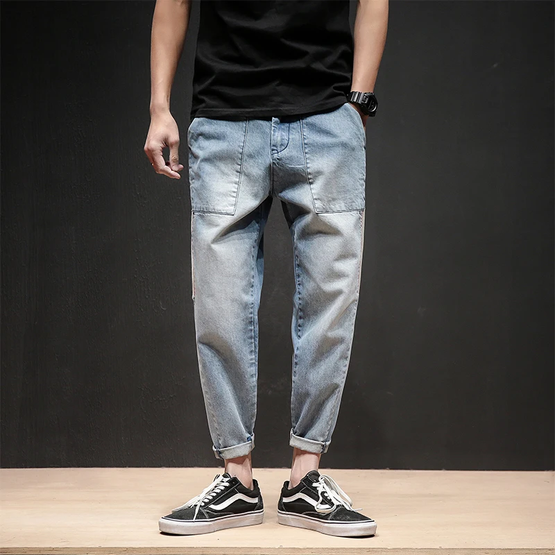 blue Lente Nieuwe Kwaliteit джинсы Mannen длинные соединяющиеся Ontwerp Mannen джинсы Merk повседневные джинсы Broek Mannen Broek джинсы Hombre - Цвет: blue