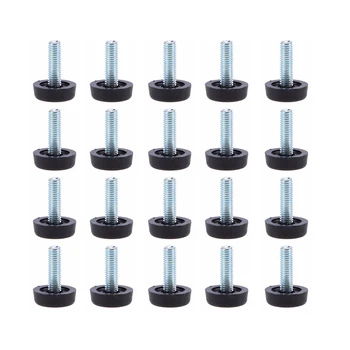 

20Pcs/Set Table Chair Furniture Sofa Cabinet Adjustable leveling Leg Feet Glide Slide Leveler Base Screw-in M8 Bolt on Pad