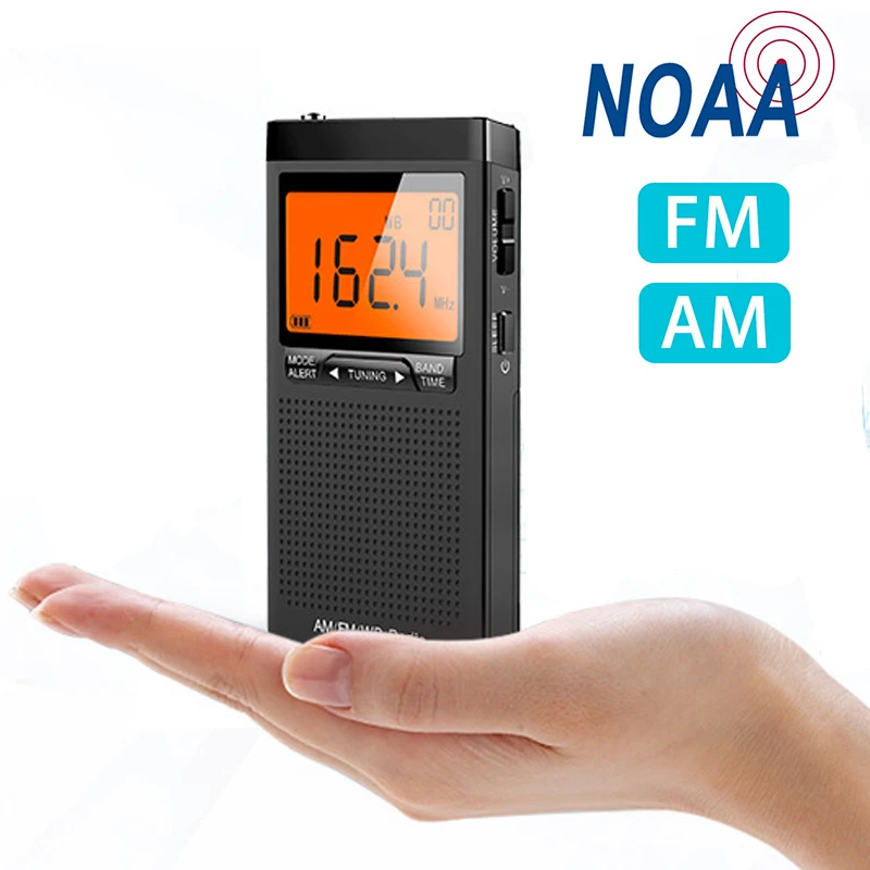 Карманное мини-радио Am Fm портативный динамик радио с погодой автоматический