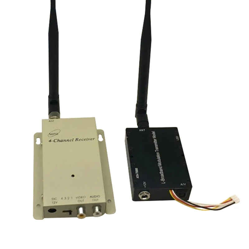 

Hot 1.2G 5W Wireless Audio and Video Transmitter Image Transmission Receiver 12V DC Spare Parts for RC Drone Accessories