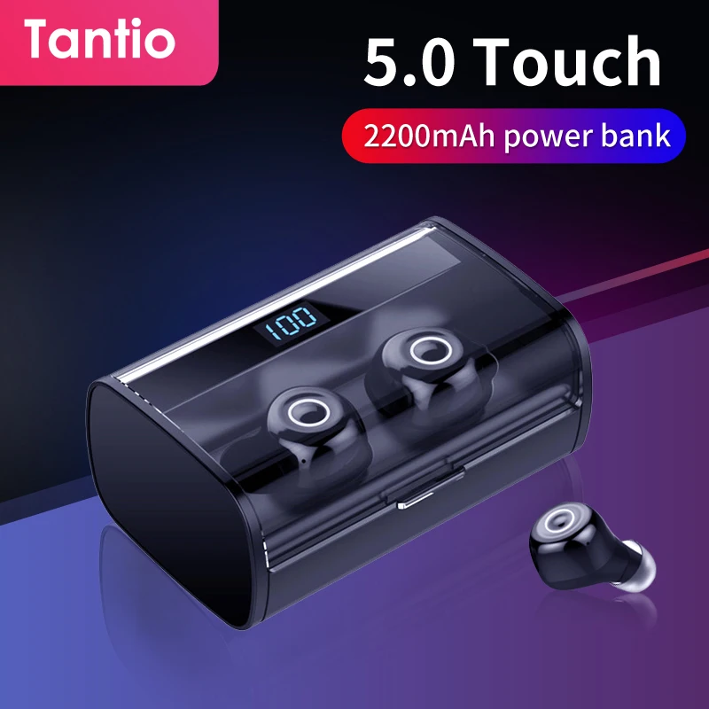 Tantio T1-Plus беспроводные наушники, кошачьи глаза светодиодный наушники с аккумулятором 2200 мАч, сенсорные водонепроницаемые Hi-Fi стерео наушники беспроводные