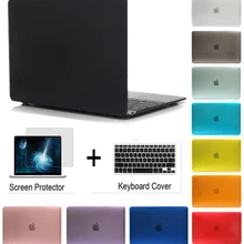 Ноутбук Mac 13,3 15,4 дюймов пластиковый матовый чехол для Macbook Air Pro 13 15 retina чехол+ силиконовый чехол для клавиатуры
