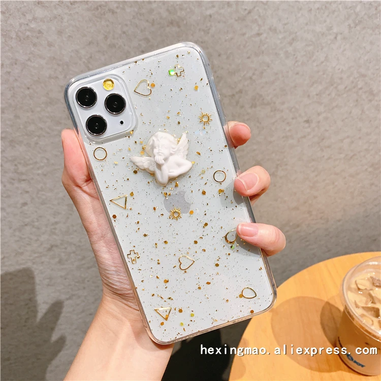 Роскошный фольгированный 3D милый Купидон чехол для телефона для iphone 11promax XR XSMAX чехол для iphone X 6 7 8 Plus чехол s модный милый чехол