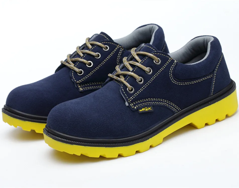 

Breathable Safety Shoes Smashing Put Puncture Safe Protective Shoes Yellow Solid Bottom Comfortable Work Safety Shoes