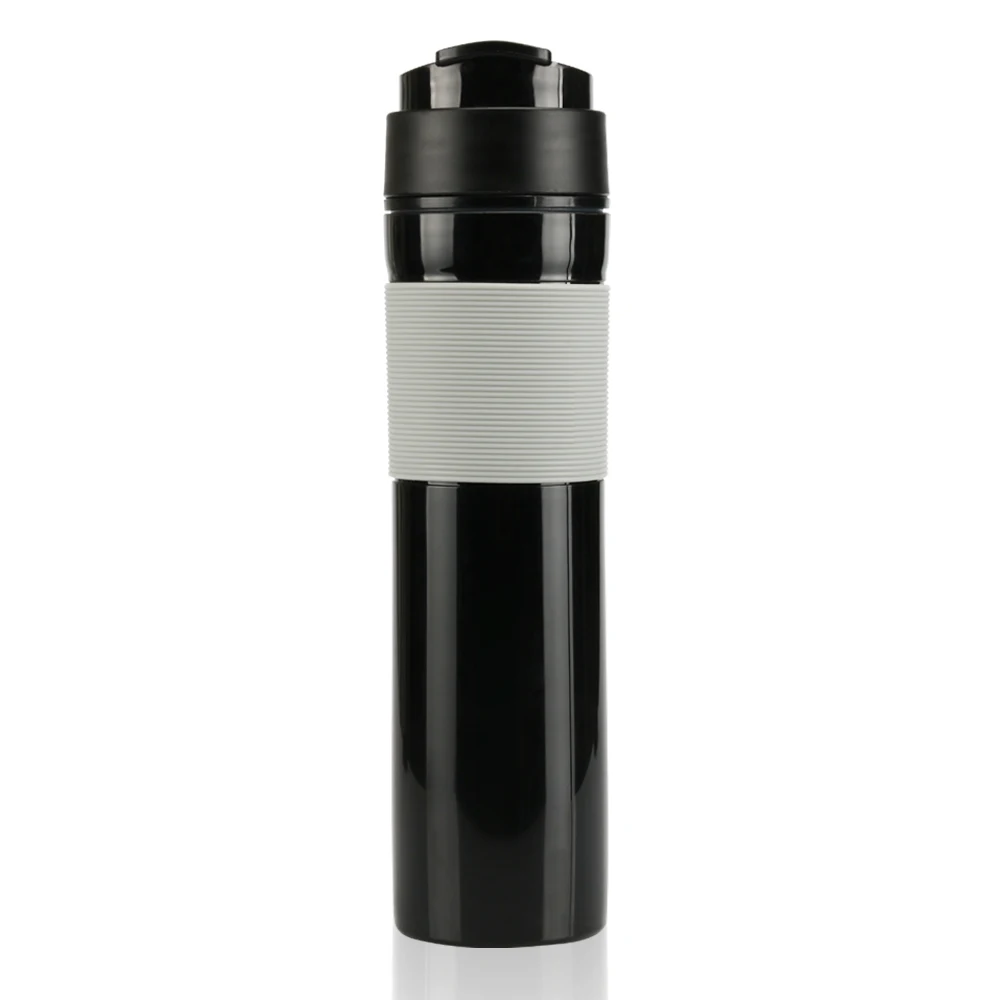 350 мл портативная французская прессованная кофейная бутылка, Кофеварка, Кофеварка, фильтр для кофе, бутылка для ручного давления, кофемашина для автомобиля, офиса - Цвет: Black