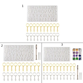 

English Letter Pendant Resin Mold Large 26pcs Letter Silicone Casting Mold Alphabet Resin Casting Mold Art Craft Tools