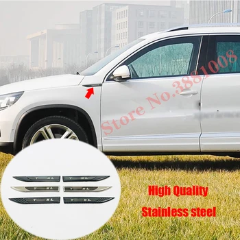 

For Volkswagen Tiguan L MK2 2009-2020 stainless steel accessories car side badge fender sticker cover decoration car styling