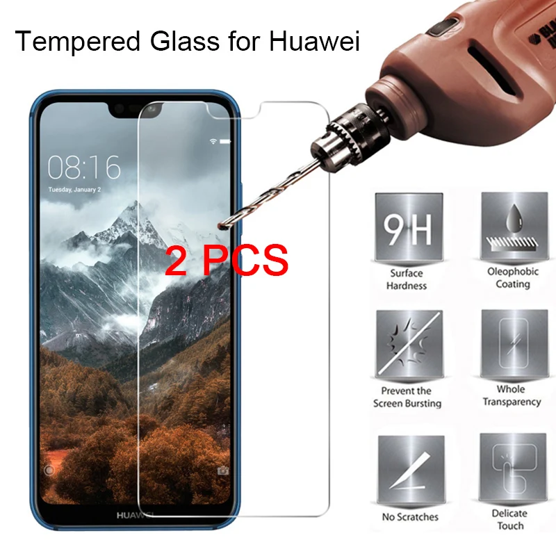 2 шт. Защитное стекло для экрана для huawei P30 Lite P20 Pro P 30 20 P30Lite 9H HD закаленное стекло прозрачная пленка