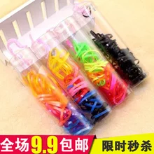 Маленькая бочка, одноразовая маленькая лента для волос, для завязывания волос, черная и белая, с узором, лента для волос, Детские аксессуары для волос