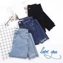 Женские джинсы с высокой талией, эластичные джинсы для мам, женские потертые джинсовые брюки, винтажные узкие брюки, большие размеры