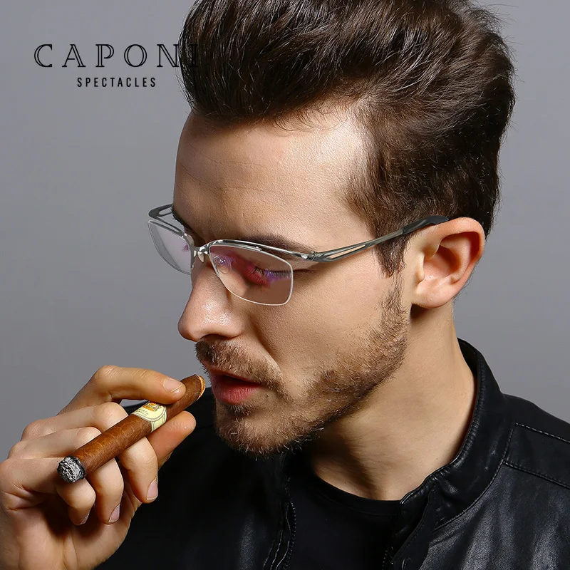 Очки CAPONI JF2277 мужские ультралегкие чистые титановые с блокировкой сисветильник в