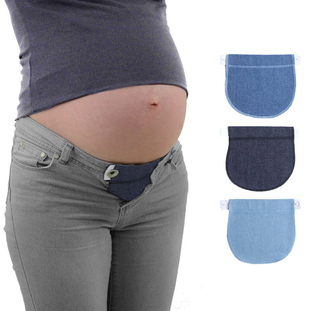

Maternity Pregnancy Waistband Belt Soft Adjustable Elastic Pants Lengthening Waist Extenders Button Mother Loose Pants Belt