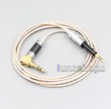 LN006884 Hi Res Brown XLR 3 5mm 2 5mm 4 4mm Earphone Cable For Sennheiser HD6 HD7 HD8 MIX DJ HD595 Headphone