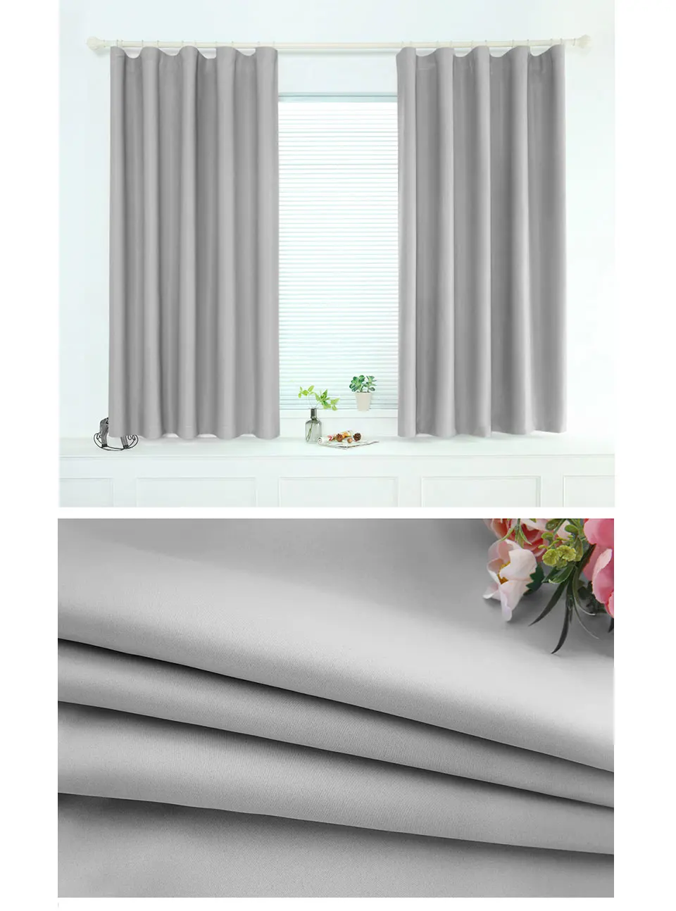 ENHAO Современная Короткая занавеска s для кухонная оконная занавеска для гостиной спальни однотонная ткань шторы оконные обработки домашний декор