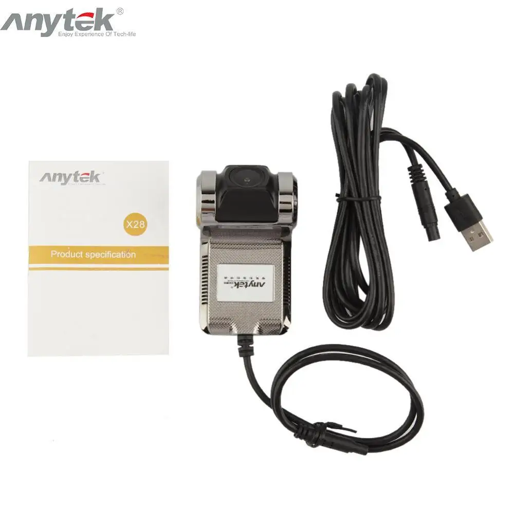 Автомобильный видеорегистратор Anytek X28, камера Full 2MP, фронтальная HD 1080 P, WiFi, g-сенсор, ADAS, gps, автомобильный видеорегистратор, камера с широкоугольным объективом, автомобильный видеорегистратор