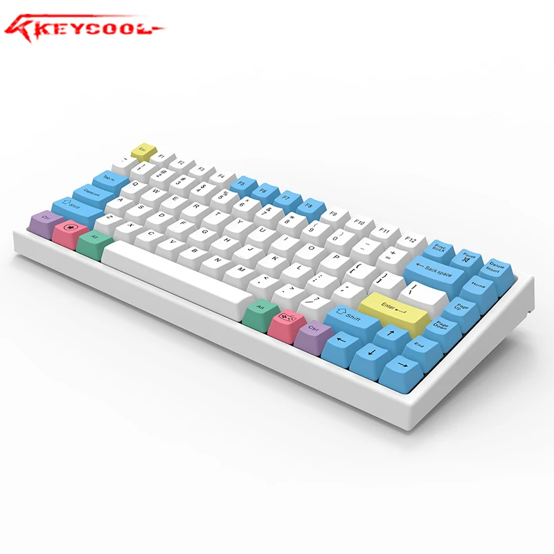 Keycool 84RGB подсветка механическая клавиатура PBT keycap Gateron переключатель ноутбука, проводная клавиатура. 84gaming офис