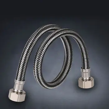 

Aluminum Wire Nylon Braided Metal High Pressure Water Inlet Hose Threaded 4 Points Water Faucet Angle Valve Explosion-Proof Tube