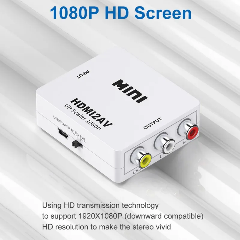 HDMI К AV конвертер RCA аудио видео адаптер для T карты памяти