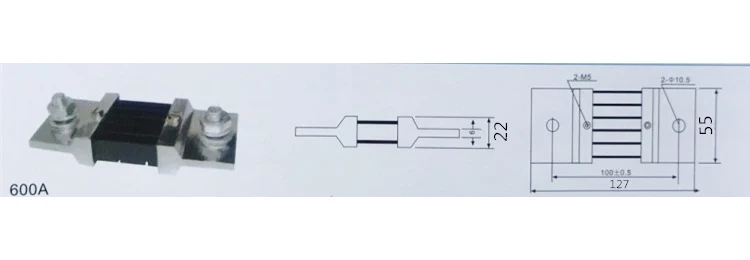 75 MV DC External Splitter Diverter Current Shunts 5A~60A Bakelite Dock Cable Internationa Standards A Customization Poducts