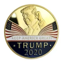 2020 donald trump moeda com keep america grande slogan ouro prata chapeado bitcoin colecionável presente bit moedas memorabilia
