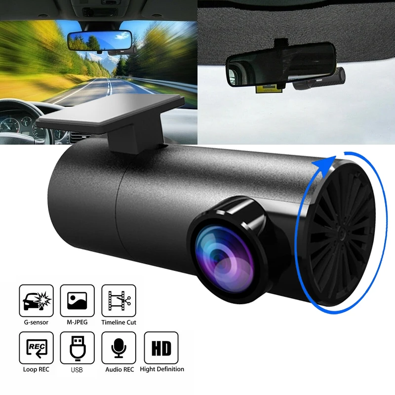 Vehemo Full HD видеорегистратор Автомобильный видеорегистратор ночного видения видеорегистратор Мини wifi Автомобильный видеорегистратор TF карта Поддержка циклической записи
