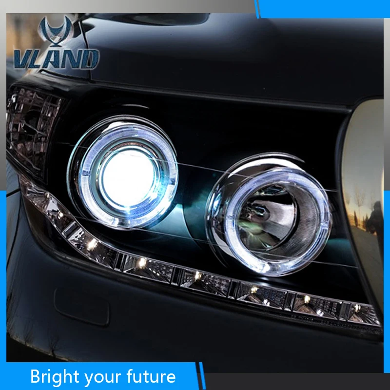 Фара VLAND для Toyota Land Cruiser светодиодный фонарь с линзами 2007 2008 2009 2010 2011 2012 2013 2014
