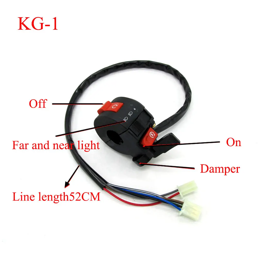 3 функциональный Левый переключатель в сборе с рычагом дросселя для 50 cc 70cc 90 110cc 125