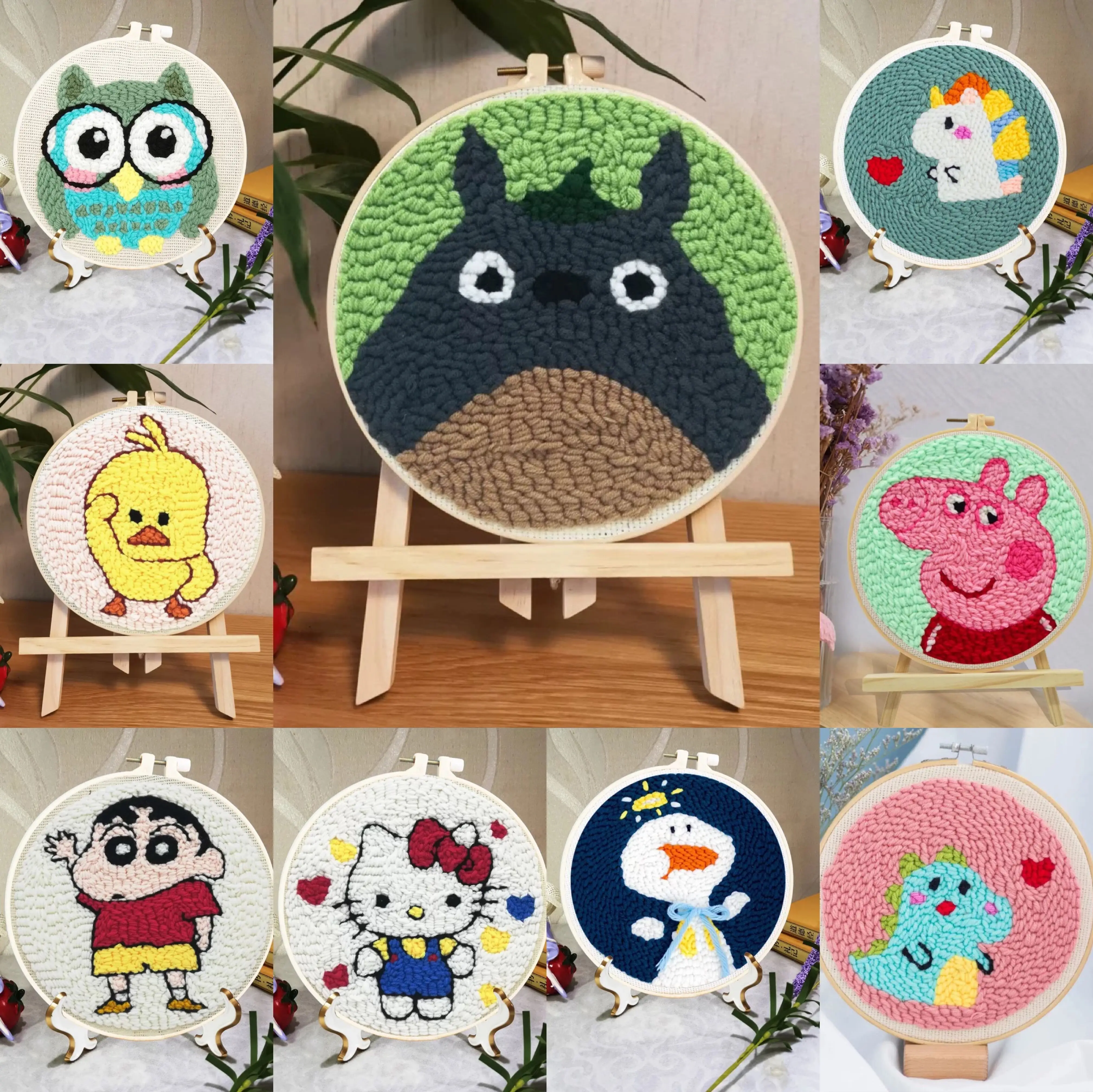 Handmade Smile Face Punch Needle Kit with Yarn Embroidery and Wool Work  Beginner-Friendly Sewing Kits Decor Gift - AliExpress