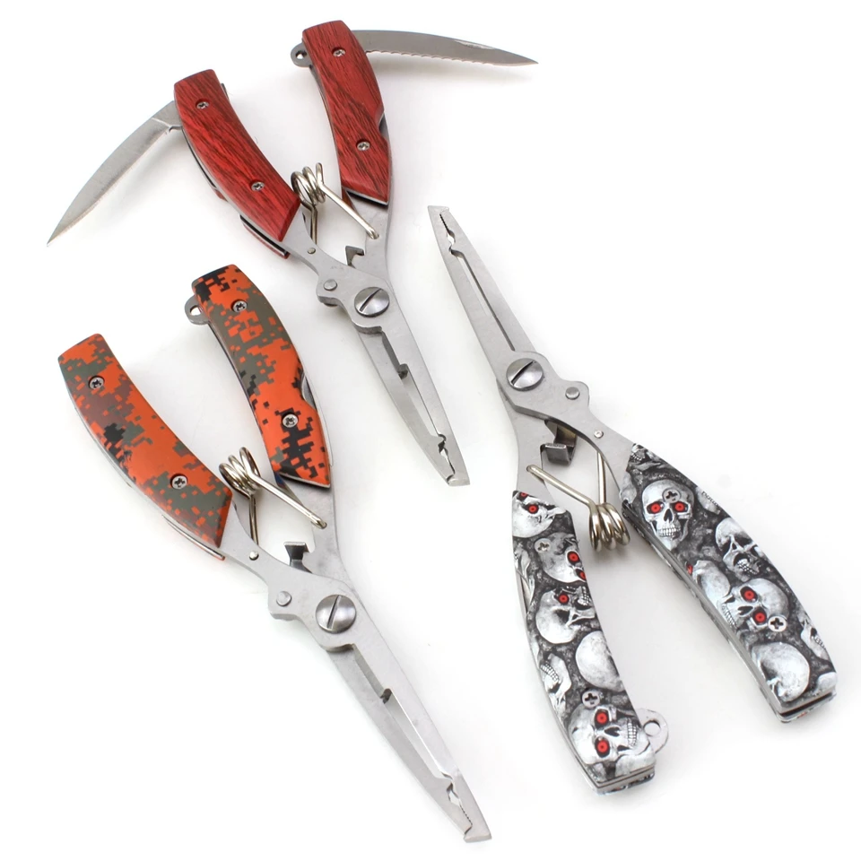 

Multifunction Fishing Tackle Wire Cutter Pliers Fishing lures Clamp Wire Cable Cutters Cutting Side Snips Flush Pliers Nipper