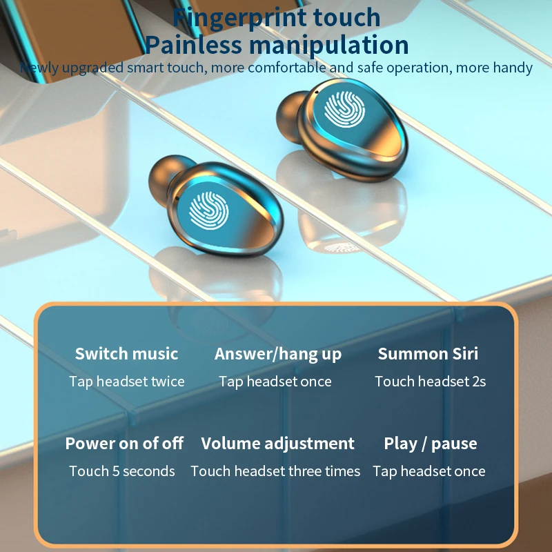 TWS Bluetooth Headphone Wireless Sports Earphone Mini Gaming Headset with Mic Waterproof Earbuds for Xiaomi Huawei Oppo Iphone