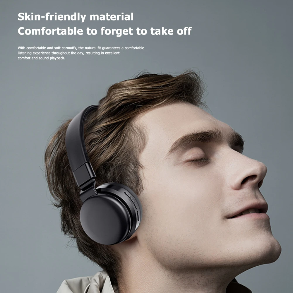 Foldable Bluetooth Headphone Wired Wireless Over Ear Headset with Microphones Wired Earphone HiFi Headphones